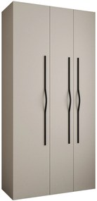 Dulap de haine 120 cm Carmela 40-2 (Cașmir + Negru). 1126555