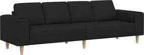 vidaXL Canapea pentru living Negru 250 x 77 x 76 cm Poliester