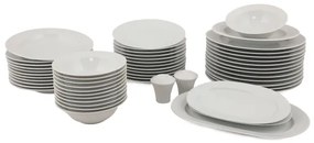 Set de veselă, 53 piese, alb/porțelan