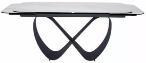 Masa extensibila Infinity Ceramic Nature Cloud alb/negru L160-240xl95 cm