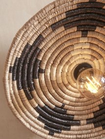 Plafoniera eco din iarba de mare Andros, negru/natur/alb