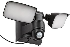 Rabalux 77091 - LED lampă solară de perete LESZNO 2xLED/5W/3,7V IP54 negru