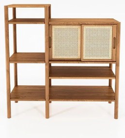 Bibliotecă din lemn de stejar 120x123 cm Pola - The Beds