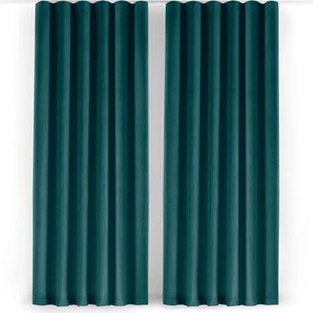 Draperie în culoarea petrolului dimout (semi-opacă) din catifea 140x175 cm Velto – Filumi