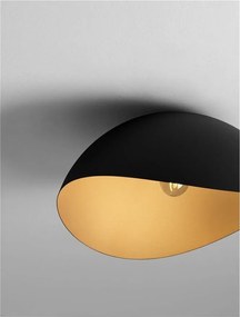 Lustra aplicata design decorativ OPSI negru/auriu D-50cm