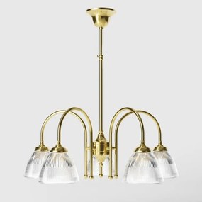 Candelabru stil neoclasic din alama si sticla Elide