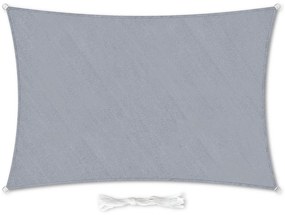 Parasolar cu unghiuri drepte, 2 x 4 m, cu inele de fixare, poliester, respirabil