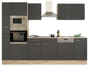 Mobilă de bucătărie Yorki 310, corp din stejar sonoma, cu față antracit satinat