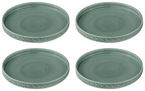 Farfurii pentru desert din porțelan turcoaz 4 buc. ø 20 cm Heath Jade – Ladelle