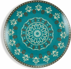 Set 18 farfurii din gresie și porțelan Villa d'Este Cala, multicolor
