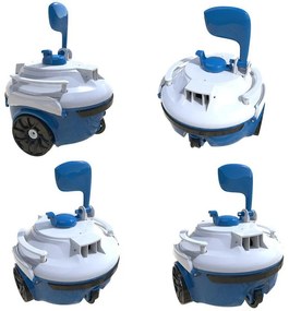 Robot de curatare piscine fara fir Wybot SPA 10, 2600 mAh, 28 W, Pentru pana la 10 m², 4 roti, Autonomie 30 min., Albastru