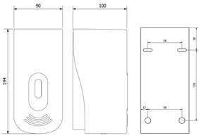 Distribuitor de săpun lichid AQUALINE 1319-77 Emiko, de perete 400 ml, gri