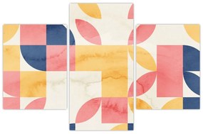 Tablou - Abstracție cu modele retro (90x60 cm)