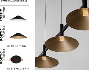 Lustra liniara cu 3 spoturi LED 3000K POETIC negru