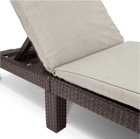 Șezlong de grădină maro din ratan artificial Daytona – Keter