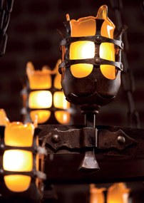 Candelabru din fier forjat realizat manual in stil gotic HL 2425-N