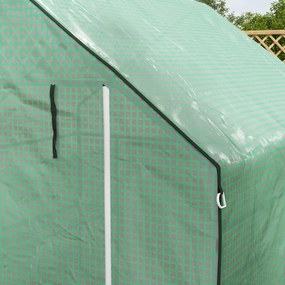 Outsunny Seră de grădină cu 1 ușă, 1 ferestre, rafturi 3 nivele pentru Legume Plante Flori Pânză PE 140 x 143 x 190 cm | Aosom Romania