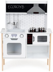 Bucătărie pentru copii din lemn cu lumini și sunete