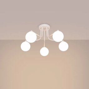 Lustră pe tijă Sollux SL.1660 ASTRAL 5xG9/8W/230V alb