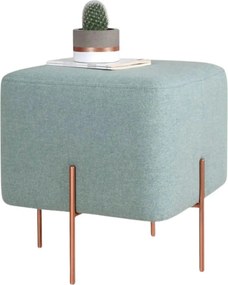 Taburet COPPER 54, stofa clasica verde menta, 40x40x42 cm