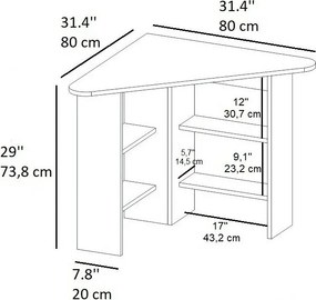 Birou Corner Anthracite