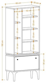 Bibliotecă Fix Black and Oak