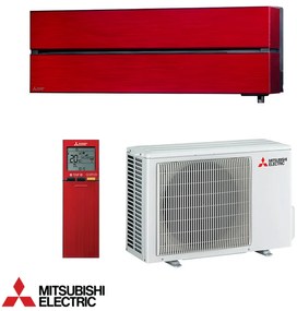 Aparat de aer conditionat inverter Mitsubishi Electric MSZ-LN25VGR + MUZ-LN25VG, 9000 BTU 20 m², A+++ / A+++, Wi-Fi, R-32, Rosu