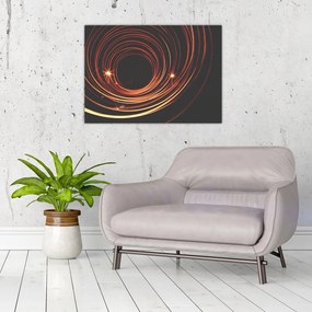 Tablou pe sticlă cu linii abstracte (70x50 cm)