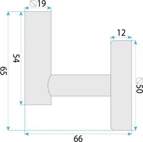 Cuier de baie 6606 Modern auriu periat