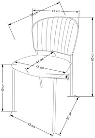 Scaun de bucaterie Lento, roz