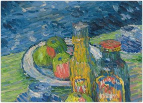 Tablou - Alexej von Jawlensky, Still Life with Bottles and Fruit, reproducere (70x50 cm)