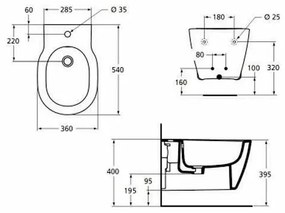 Bideu suspendat Ideal Standard Connect