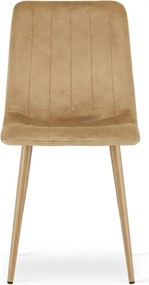 Scaun catifelat bej LAVA CAMEL BEIGE