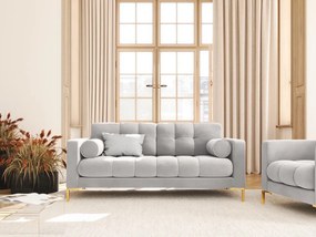 Canapea Bali 2 locuri velvet/picioare gold – L152 x l92 x h75