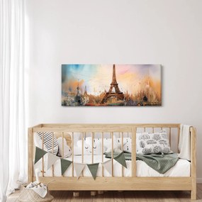 Tablou - Pictură a Turnului Eiffel (120x50 cm)