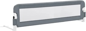 vidaXL Balustradă de protecție pat copii, gri, 150x42 cm, poliester