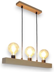 Lustra rustica fabricata manual din lemn ARCOS 3L