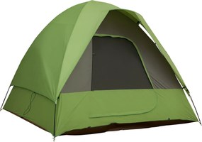 Outsunny Cort auto, cort de camping, cort de călătorie, pentru 4-5 persoane, fibră de sticlă, poliester, verde, 300 x 300 x 230 cm | Aosom Romania