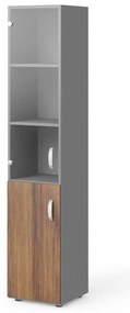 Dulap înalt Manager 39,9 x 42,2 x 196,5 cm, stânga, nuca warmia / gri