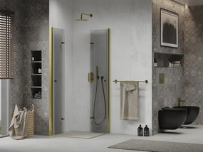 Mexen Lima Duo cabină de duș pliabilă 90 x 90 cm, transparent, auriu - 856-090-090-50-00-02