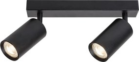 Aplica de perete / tavan cu 2 spoturi directionabile design modern SOLO negru