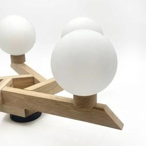 Lustră aplicată ANTONIO 5xG9/5W/230V stejar/alb