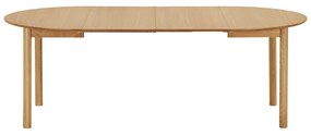Masă de dining rotundă extensibilă cu aspect de lemn de stejar cu blat suplimentar ø 120 cm Bundaberg – House Nordic