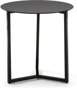 Măsuță auxiliară Kave Home Marae, ⌀ 50 cm, negru