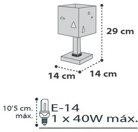 Dalber D-73241 - Veioză copii HELLO LITTLE 1xE14/40W/230V