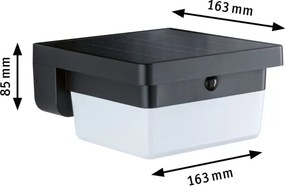 Paulmann 95748 - LED/2,3W IP44 Aplică solară de perete cu senzor ISLEEN 3,7/230V