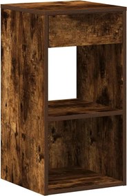 vidaXL Noptiera cu sertar stejar afumat 35x34x66,5 cm