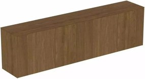 Dulap baza suspendat Ideal Standard Atelier Conca 2 sertare cu blat 200 cm finisaj nuc inchis