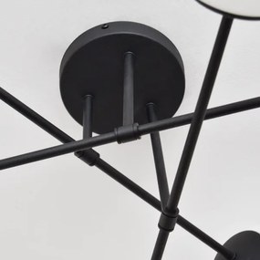 Lustră aplicată MOON 6xE27/15W/230V negru