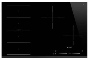 Plita incorporabila cu inductie Smeg SI1F7845B, 78 cm latime, negru